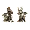 Latão Puro Criativo Dragão Voador Auspicioso Antigo Retrô Sala de Estar Magia Ocidental Dragão Ornamentos de Latão Pequenos Animais de Chá de Cobre Ornamentos