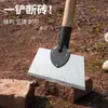 Pá de Limpeza em Aço Manganês, Pá para Esterco de Gado, Pá para Remover Gelo de Piso de Cimento, Ferramenta Raspadora de Parede, Raspador de Parede com Cabo de Madeira