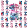 Nueva Tarjeta para Pastel Tema Bebé Estrella Rosa Stig Decoración Superior para Pastel Fiesta de Cumpleaños Infantil en stock