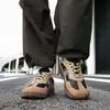 Zapatos de Entrenamiento Alemanes Agan para Hombre con Punta Ancha Zapatos Casuales Retro de Tablero de Microfibra y Piel de Cerdo para Hombre Pies Anchos Talla Grande Zapatos Deportivos