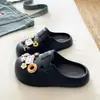 Macias e Versáteis Sandálias de EVA estilo Birkenstock com desenho de rosquinha estilo soft girl japonesa, chinelos versáteis de bico fechado para viagem