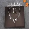 Conjunto de Três Peças de Adereços de Cabeça Coroa Noiva Casamento Estilo Coreano Super Imortal Beleza Vestido de Casamento Adereços de Cabeça Atmosféricos Coroa para Dez Oito Anos Feminino