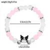 Pulsera de Personaje de Anime Japonés Transfronteriza Linda Sanrio Kuromi Moda con Cuentas Magnética Amistad Joyería de Pareja