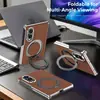 Adecuado para Samsung Z Fold 8, funda de teléfono de carga inalámbrica magnética, protección de 360 grados, funda con anillo giratorio y soporte para Fold7