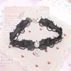 Gola Choker Renda Coração Doce e Cool Picante Menina Laço Nicho Lolita Colar Corrente de Pescoço Estilo Doce Puro Desejo