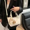 Bolso de Cubo de Cuero con Cera de Aceite de Alta Gama, Estilo Simple de Nicho, para Llevar en la Mano, Nuevo 2025, Moda Tendencia, Versátil para el Trabajo, Bolso Cruzado