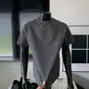 Nueva camiseta de manga corta para hombre, corte holgado, cuello redondo, camiseta básica, top versátil casual de moda de verano, ropa transpirable para hombre