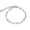 Pulseira europeia e americana transfronteiriça novo amor incrustada zircônia Pulseira menina ins design de nicho simples Pulseira oca em forma de coração