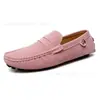 Zapatos de Cuero Gamuzado para Hombre de Talla Grande Transfronterizos, Mocasines Ligeros sin Cordones, Zapatos de Cuero Formales para Negocios, Zapatos sin Cordones para Hombre