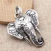 55x47mm 15.8g Plata Antigua Accesorios DIY Más Vendido Colgante de Elefante Tailandés Cabeza de Elefante Vintage