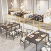 Cercado de media pared de partición baja restaurante asiento de tarjeta olla caliente tienda de té con leche hierro vidrio Changhong restaurante pasillo pantalla