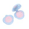 Pente de almofada de ar dobrável, pente fofo, mini pente portátil, espelho feminino, pente de almofada de ar de massagem de tamanho pequeno integrado
