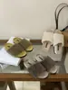 ¡Zapatillas mullidas y elegantes! Sandalias tipo chancla de lana de cordero con suela gruesa estilo coreano, zapatillas de algodón versátiles de punta abierta para uso en casa y al aire libre