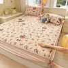 Sábana de cama acolchada, gruesa, estilo hotel con protector de colchón, a prueba de polvo y suciedad, apta para todas las estaciones