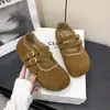 Sapatos Rasos Exquisitos de Salto Escondido Estilo Francês para Mulheres, Sapatos Birkenstock Retrô, Novo Modelo Outono 2026, Adequados para Combinar com Saias, Sapatos Mary Jane