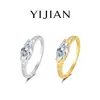 Anillo de Ojo de Diablo de Diamante Marquise de Circonita 5A de Plata de Ley S925 de Lujo Ligero Europeo y Americano para Mujeres, Venta Directa de Fábrica, Artículo Popular Transfronterizo