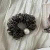 Elástico de Cabelo com Estampa de Leopardo e Pérolas Estilo Coreano para Mulheres Acessórios de Cabelo de Alta Qualidade de Celebridades da Internet Elásticos Pequenos para Prender o Cabelo Acessórios de Cabelo de Alta Elasticidade