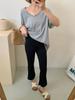 2025 Nuevo Estilo Coreano Moda Versátil Pantalones Slim Micro Acampanados de Cintura Alta para Mujer Pantalones Largos Casuales