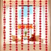 Cortinas de Decoração de Ano Novo 2027 com Pingentes de Caractere da Sorte, Decoração de Quarto para o Festival da Primavera, Guirlanda para Sala de Estar do Ano do Bode, Cortina de Porta, Enfeites para Pendurar na Varanda