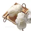 Bola de banho elástica dupla Nai Fufu, tamanho grande, toalha de banho para adultos, macia e espumosa, esfoliante de costas 2 em 1