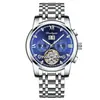 Reloj Mecánico Totalmente Automático para Hombre de Marca Suiza, Reloj de Pulsera de Lujo Multifuncional para Hombre, Dropshipping de Transmisión en Vivo