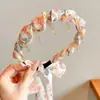 Faixa de cabelo de tecido estilo coreano inspirada em ins com botões e poá para mulheres, novo modelo 2026, faixa de cabelo doce que não aperta a cabeça, acessório de cabelo com toque de alta qualidade