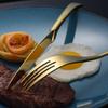 Juego de cuchillo, tenedor y cuchara kaya para bistec, cuchillo y tenedor de cola de pez creativos, juego de cuatro piezas de cuchillo, tenedor y cuchara kaya de acero inoxidable no magnético
