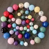 Bolas para Decoración de Pasteles de Alta Venta Transfronteriza en Stock, Varios Tamaños, Bolas Doradas, Bolas Plateadas, Bolas de Colores, Accesorios para Pinchar, Bolas de Espuma