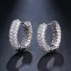 Pendientes de Moda Ol para el Día a Día con Chapado en Cobre de Oro de 18 Quilates, con Circonita Completa para Mujer, Accesorios de Oreja Personalizados al por Mayor