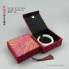 Caixa de joias com borla estilo chinês, caixa de armazenamento para pulseiras e braceletes, caixa de joias para pingentes de colar, caixa para embalagem de presente de joias, caixa de brocado
