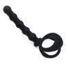 Perlas Anales y Tapones Anales de Silicona para Hombres y Mujeres, Anillos de Bloqueo de Esperma de Doble Agujero para Adultos