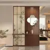 Novo Divisor de Tela de Vidro Estilo Chinês para Sala de Estar, Escritório, Hall de Entrada, Arte em Ferro, Aço Inoxidável, Estética da Dinastia Song, Novo Modelo 2026