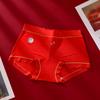 Ropa Interior Roja Nueva de Talla Grande Plus para el Año del Zodiaco para Mujer Alta Elasticidad Cómoda Suave de Cintura Media para Cadera para Mujer