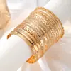 Moda Europea y Americana Nuevo Estilo Moda Personalizada Grabado Trenzado Geométrico Multicapa Apilados Pulseras Set de 10 Piezas Accesorios Al por Mayor