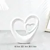 Adorno de Cerámica Moderno Minimalista con Forma de Corazón Hueco, Decoración de Mesa para Sala de Estar Estilo Lujo Ligero, Regalo para San Valentín/Boda
