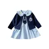 Nuevo Conjunto Elegante de Falda para Niñas de Primavera y Otoño Conjunto de Ropa Estilo Academia para Niñas Ropa de Exterior para Primavera y Otoño Vestido
