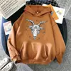 Sudadera con Estampado Gótico Misterioso Satánico de Estrella de Cinco Puntas para Mujer, Sudadera Casual de Invierno Hip-Hop Streetwear Ancha