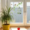 Fun-F1164 Enredadera Acuarela Pájaro Jaula Balcón Exterior Ventana de Cristal Embellecimiento Decoración Pegatina para Ventana Autoadhesiva UV