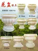 Molde de vaso de flor de cimento redondo estilo europeu espessado para bonsai molde de concreto moldado in loco modelo de plástico molde de coluna romana