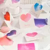 Cartão de Cumprimentos Dobrável Colorido em Formato de Coração para o Dia dos Namorados, Cartão de Mensagem de Aniversário em Cores Contrastantes, Cartão de Bênção de Presente Universal para Feriados