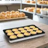 Venda Direta de Fábrica Assadeira Antiaderente Revestida de Alumínio Retangular 60*40 Assadeira Comercial e Doméstica para Pão Bolo para Assar