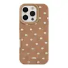 Otoño e Invierno Marrón Retro Terciopelo Flor Adecuado para Apple Iphone17 Funda de Teléfono Cobertura Total 16Pro Nuevo Modelo 14 Gama Alta