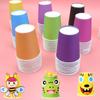 Vasos de Papel Coloridos para Niños DIY Vasos de Papel Desechables Paquete de Materiales Hechos a Mano para Jardín de Infancia Vasos de Papel Rojos Venta al por Mayor