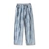 Jeans xadrez masculino estilo coreano moda outono rufião bonito perna reta perna larga calças moda marca retro calças soltas