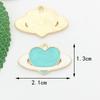 Pingente de gota de óleo estilo coreano diy liga de zinco pulseira de lua colar brincos pingente pingente de chaveiro acessórios de joia