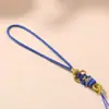 Cordão do zodíaco com oito guardiões acessórios vestíveis DIY pingente para celular chaveiro tecido à mão seguro auspicioso pendente