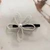 Pinza para el pelo con flor grande de perlas de estilo nuevo Dongdaemun Corea del Sur para flequillo de mujer, parte trasera de la cabeza, tocado, accesorios para el cabello, pinza lateral para niñas, superior