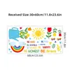 Pegatinas de Pared Autoadhesivas de Flores Coloridas de Dibujos Animados Arcoíris Frases en Inglés Decoración para Habitación Infantil Dormitorio Pegatinas ZN0871E