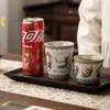 Conjunto de Presente Cerâmico Ru Kiln Coke Master, Xícara de Chá Grande e Copo de Água, Presente Empresarial, Souvenir Cultural e Criativo de Dunhuang Feitian