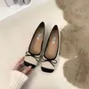 Zapatos de Ballet Planos Retro Franceses con Lazo para Mujer 2026 Nuevos Zapatos de Calle Planos Poco Profundos Zapatos de Abuela